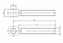 Obrázek k výrobku 28428 - Oko kloubu třetího bodu 30X3,5 SX
