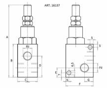Obrázek k výrobku 21480 - Omezovací ventil  max. tlaku 1/4"