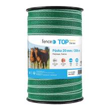 Obrázek k výrobku 73282 - Páska pro elektrický ohradník, šířka 20 mm, zeleno-bílá, délka 200 m
