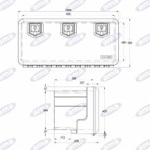 Obrázek k výrobku 62022 - PLASTOVÝ BOX NA NÁŘADÍ SE ZÁMKEM