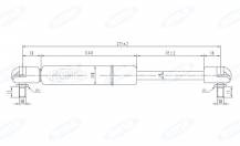 Obrázek k výrobku 16242 - Plynová vzpěra 180 mm - 275 mm