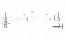 Obrázek k výrobku 32051 - Plynová vzpěra 191 mm - 300 mm