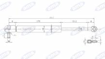 Obrázek k výrobku 32053 - Plynová vzpěra 216mm - 350mm