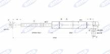 Obrázek k výrobku 32056 - Plynová vzpěra 246mm - 410mm, 350N