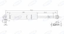 Obrázek k výrobku 32059 - Plynová vzpěra 296 mm - 510 mm