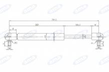 Obrázek k výrobku 13965 - Plynová vzpěra 300-500mm DEUTZ