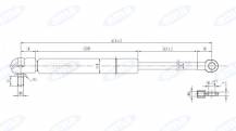 Obrázek k výrobku 9681 - Plynová vzpěra 346mm - 610mm
