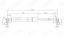 Obrázek k výrobku 13970 - Plynová vzpěra 440-610mm DEUTZ