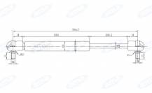 Obrázek k výrobku 60522 - Plynová vzpěra pro JOHN DEERE AL 63124