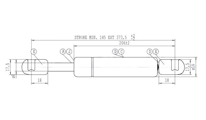 Obrázek k výrobku 36781 - Plynová vzpěra Stabilus 369012