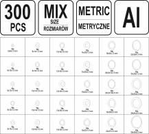 Obrázek k výrobku 74086 - Podložky hliníkové sada 300 ks