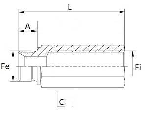 Specifikace - pouzdro pro montáž pojistného ventilu 05139(3/8")