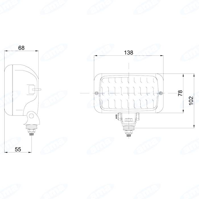 Obrázek k výrobku 34581 - Pracovní halogenové světlo 138x78 mm