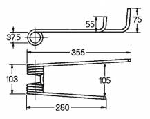 Obrázek k výrobku 57486 - Pružina obraceče 37.5x103x280/355
