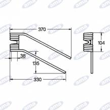 Obrázek k výrobku 57492 - Pružina obraceče 38x104x330x370 pravá