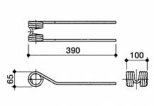Obrázek k výrobku 57465 - Pružina obraceče 65x100x390