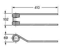 Obrázek k výrobku 57478 - Pružina obraceče 69x102x410