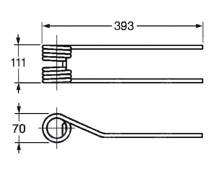 Obrázek k výrobku 57495 - Pružina obraceče 70x111x393