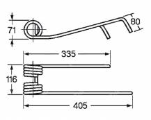 Obrázek k výrobku 57473 - Pružina obraceče 71x116x335/405 pravá