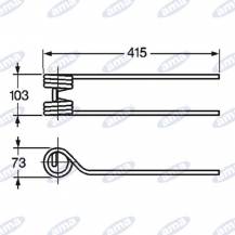 Obrázek k výrobku 57490 - Pružina obraceče 73x103x415