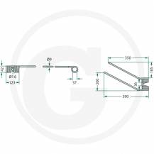 Obrázek k výrobku 72952 - Pružina obraceče FELLA (levá)