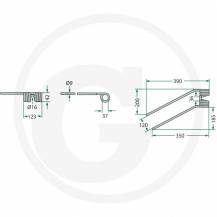 Obrázek k výrobku 72953 - Pružina obraceče FELLA (pravá)