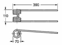 Obrázek k výrobku 60318 - Pružina obraceče KUHN 51x110x394 mm
