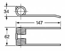 Obrázek k výrobku 57843 - Pružina sběrače a balíkovače 34x62x147