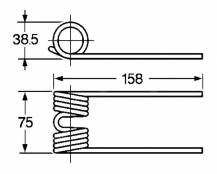 Obrázek k výrobku 57841 - Pružina sběrače a balíkovače 38,5x75x158
