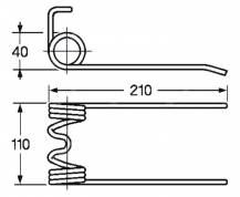 Obrázek k výrobku 57831 - Pružina sběrače a balíkovače 40x110x210