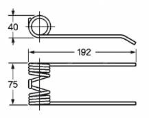 Obrázek k výrobku 57867 - Pružina sběrače a balíkovače 40X75X192