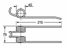 Obrázek k výrobku 57811 - Pružina sběrače a balíkovače 40x75x215