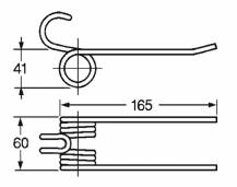 Obrázek k výrobku 57790 - Pružina sběrače a balíkovače 41x60x165