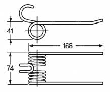 Obrázek k výrobku 57750 - Pružina sběrače a balíkovače 41x74x168