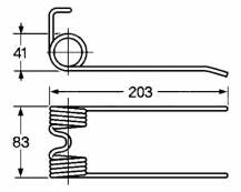 Obrázek k výrobku 57749 - Pružina sběrače a balíkovače 41x83x203