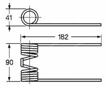 Obrázek k výrobku 57768 - Pružina sběrače a balíkovače 41x90x182