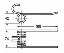 Obrázek k výrobku 57855 - Pružina sběrače a balíkovače 42x74x168