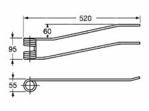 Obrázek k výrobku 57511 - Pružina shrnovače 55x95x520