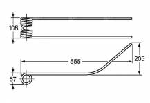 Obrázek k výrobku 57525 - Pružina shrnovače 57x108x555