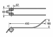 Obrázek k výrobku 57700 - Pružina shrnovače 57x83x450
