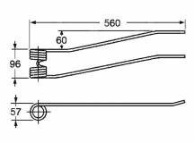 Obrázek k výrobku 57516 - Pružina shrnovače 57x96x560