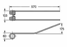 Obrázek k výrobku 57522 - Pružina shrnovače 60x103x570