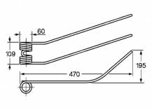 Obrázek k výrobku 57524 - Pružina shrnovače 60x109x470