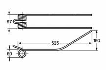 Obrázek k výrobku 57589 - Pružina shrnovače 60x97x535