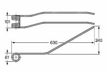 Obrázek k výrobku 57570 - Pružina shrnovače 61x101x630