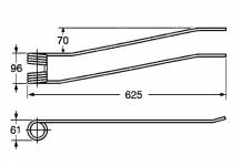 Obrázek k výrobku 57684 - Pružina shrnovače 61x96x625