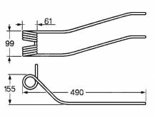 Obrázek k výrobku 57577 - Pružina shrnovače 61x99x490