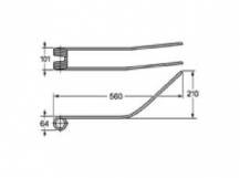 Obrázek k výrobku 57680 - Pružina shrnovače 64X101X560