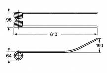 Obrázek k výrobku 57520 - Pružina shrnovače 64x96x610