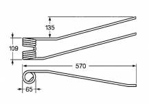Obrázek k výrobku 57705 - Pružina shrnovače 65x109x570